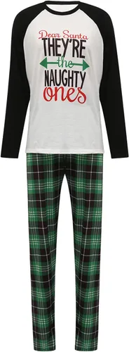 Vista 2 de Conjunto de pijamas de Navidad a juego para la familia y el perro, lindos trajes familiares de fiesta de pijamas de Navidad