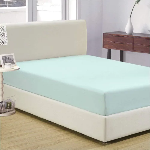 Vista 25 de Sábana egipcia beige maciza Full- 1 sábana bajera ajustable extra profunda para colchón de 16.0 in a 18.0 in