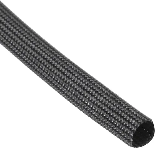 Vista 6 de uxcell Protector de cable de aislamiento, manga de fibra de vidrio de alta temperatura de 9.8Ft-16.4 ft m negro