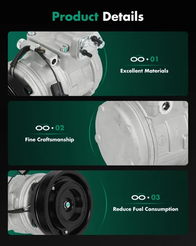 Vista 66 de SCITOO Compresor de CA para T-oyota Yaris 1.5L 2007 2008 2009 2010 2011 2012 2013 AC Compressor 639839 157318 158318 6512467