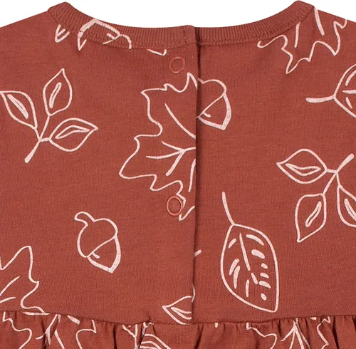 Vista 5 de Gerber Paquete de 2 mamelucos de manga larga para bebé niña, rosado, (Pink Leaves)