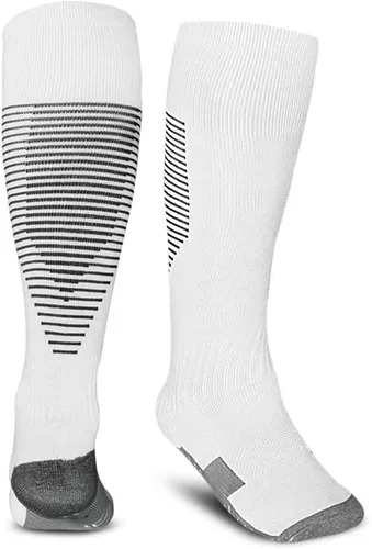 Vista 9 de ZEPOHCK Calcetines deportivos de fútbol para niños, 2 pares de calcetines altos hasta la rodilla para niños y niñas para zapatos de talla 3-6.5