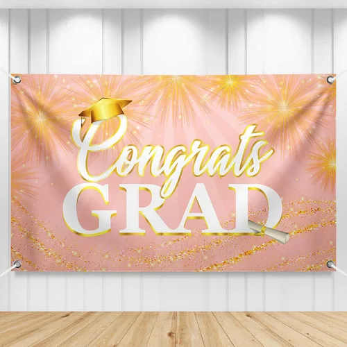 Vista 23 de KatchOn, Xtralarge - Cartel de graduación para patio, decoraciones de graduación 2026-120 x 20 pulgadas, pancarta de felicitación para graduación al