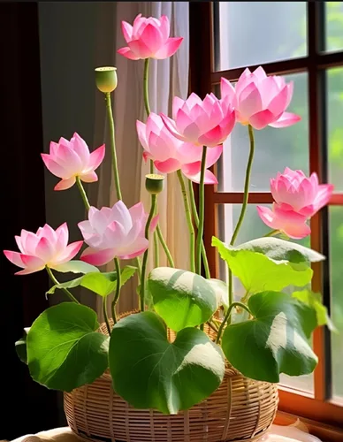 Vista 5 de 30 unidades de semillas de loto en cuenco, semillas de loto en bonsái para plantar lirio de agua, flor rosa, púrpura, roja, plantas acuáticas