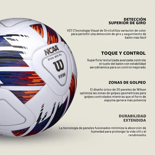 Vista 4 de Wilson NCAA Vivido Blanco/Naranja/Púrpura
