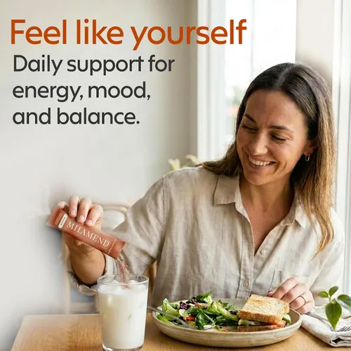 Vista 2 de milamend Balance hormonal para mujeres 40:1 Myo-inositol D-Chiro Inositol Suplemento + CoQ10, ALA y aminoácidos – Fertilidad, Ovario y Ciclo – Polvo