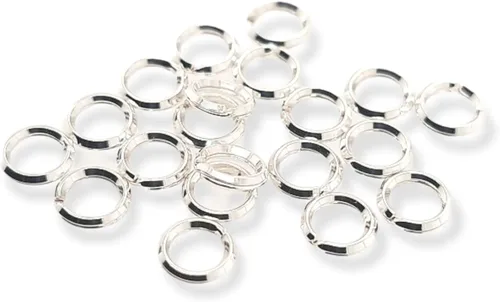 Vista 9 de 20 piezas de anillo redondo dividido de plata de ley de 0.138 in para abalorios y búsqueda de joyas por CRAFT WIRE
