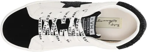 Vista 4 de VINTAGE HAVANA Zapatos de deporte de plataforma de diamantes de imitación épicos para mujer Casual - Blanco