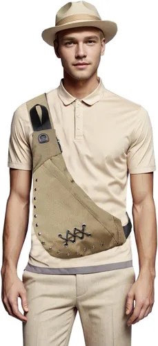 Vista 15 de Mochila de nylon para el pecho, mochila de viaje en bicicleta y gimnasio