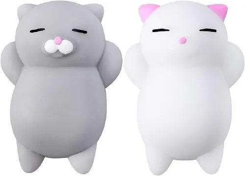 Vista 11 de Nutty Toys Juego de Gatos Suaves - Gatitos Kawaii de Silicona Suave de 2", Juguete Principal para Alivio del Estrés 2025 Regalos Únicos