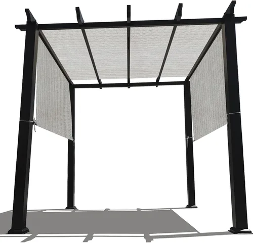 Vista 15 de Alion Home Custom Reemplazo de HDPE de protección solar permeable con bolsillos de varilla para pérgola