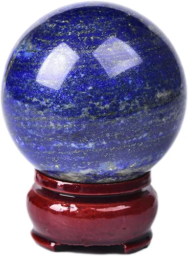 Vista 58 de JIC Gem Piedra Natural de Jaspe Africano Cristal de Curación Esfera Adivinación Bola de Piedra Preciosa, Feng Shui Reiki Aura Decoración