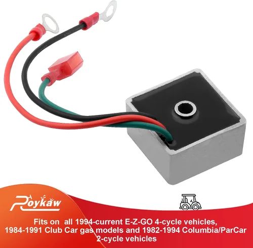 Vista 6 de Roykaw Regulador de voltaje de carrito de golf para modelos de gas EZGO 1994 en adelante, también se adapta a Club Car 1984-1991, Columbia/ParCar