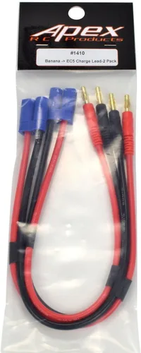 Vista 4 de Enchufe de conector EC5 -> Cable adaptador de cable de carga de batería de 0.157 in - Paquete de 2 - Apex RC Products #1410
