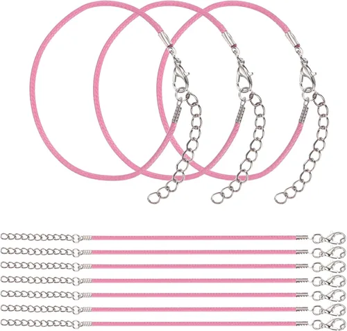 Vista 11 de MECCANIXITY 10 cordones de pulsera verde militar, pulsera de amistad ajustable de 9 pulgadas, cordón de poliéster encerado de 0.059 in con cierre