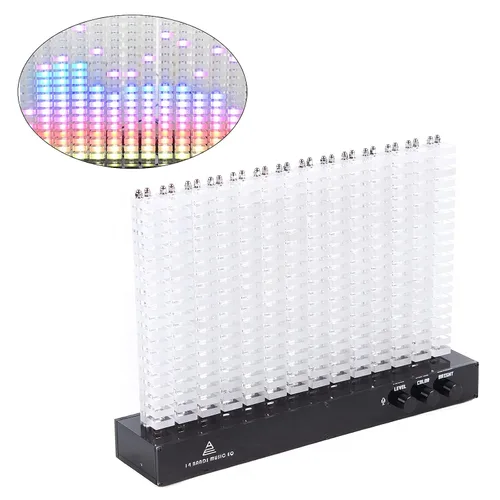 Vista 4 de Analizador de espectro musical,Analizador de espectro de 14 segmentos Indicación de nivel Luz de espectro musical