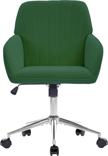 Vista 17 de YITAI Silla de escritorio giratoria de terciopelo de 360°, moderno sillón de oficina en casa con base dorada y ruedas para tocador, cómoda silla
