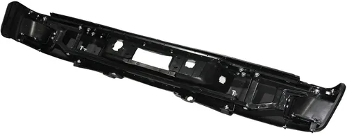 Vista 2 de Parachoques trasero negro de acero sin orificios de sensor con almohadillas laterales para Chevy Silverado GMC Sierra 1500 2007-2013