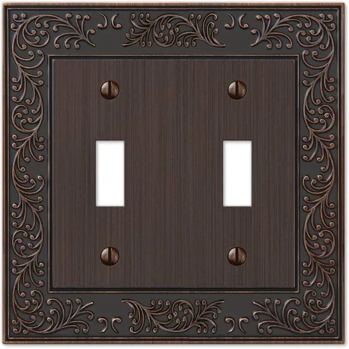 Vista 7 de Amerelle 43RVB - Placa de pared English Garden con 1 interruptor de palanca, metal fundido, color bronce envejecido, 1 paquete
