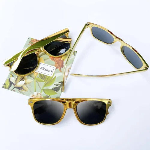 Vista 21 de Suministros para regalos de fiesta de colores neón Paquete de 8 gafas de sol unisex
