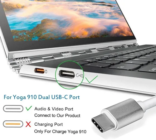Vista 6 de Adaptador USB C a VGA, resolución de 1920 x 1200, Plug & Play, compatible con Mac OS, Windows, Chromebook, iPad Pro, Surface Book 2, HP Elitebook