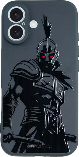 Vista 90 de SIMPLYMDRN Funda delgada para iPhone 12 Pro Max, diseño de guerrero, funda genial para hombres, funda de soldado de combate, delgada y flexible