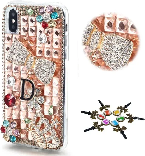 Vista 9 de Bling Funda compatible con iPhone 11, elegante, diseño de cristal con lazo hecho a mano en 3D, funda protectora compatible con iPhone 11 de 6.1