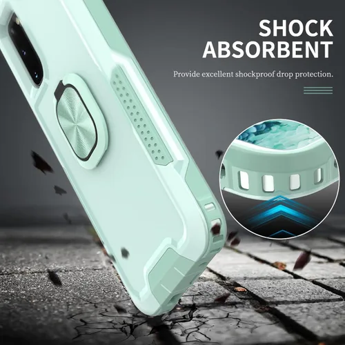 Vista 7 de Asuwish Funda para Samsung Galaxy S20 5G con soporte de anillo magnético, resistente, de cuerpo completo, híbrido, de silicona, a prueba de golpes