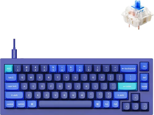Vista 8 de Keychron Q2 Teclado mecánico personalizado con cable, macro programable QMK/VIA, aluminio completo, interruptor rojo Gateron G Pro intercambiable