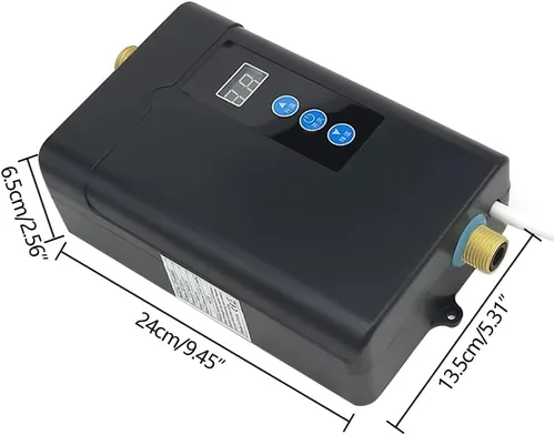 Vista 3 de Calentador de agua caliente instantáneo eléctrico de 110 V 3 KW, calentador de agua a pedido sin tanque con Rem0te Contr0l, frecuencia variable