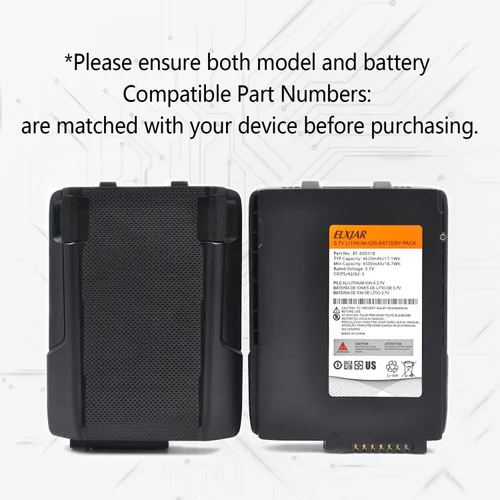 Vista 4 de Paquete de 2 baterías de iones de litio de 3.7 V 4500 mAh para Zebra/Symbol TC70 TC75 TC72 TC77 Series, compatible con escáner de código de barras