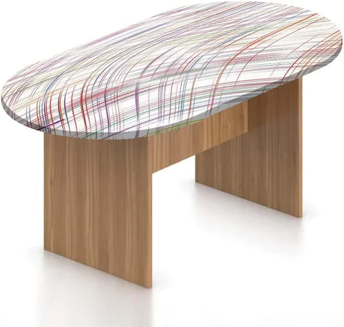 Vista 11 de XISUNYA Mantel ajustable ovalado de poliéster elástico colorido, mantel ajustable con estampado de acuarela de follaje floreciente