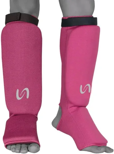 Vista 8 de UFG Ultimate - Espinillera de tela para protección de entrenamiento de Muay Thai para Karate MMA Boxeo Muay Thai Negro