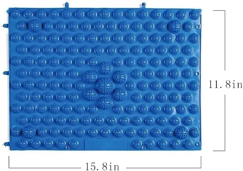 Vista 6 de Alfombrilla de masaje de pies, alfombrilla de acupresión, tapete de baño, tapete de yoga, juego al aire libre, 2 unidades (azul)