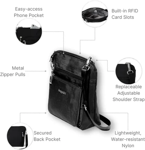 Vista 3 de Baggallini Bolso cruzado moderno con bolsillo para mujer