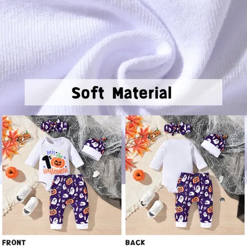 Vista 5 de Aalizzwell Traje de Halloween para bebés niños y niñas, ropa neutra de género