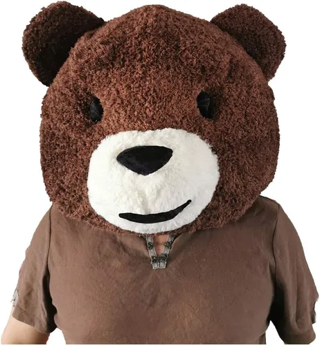 Vista 7 de Sombreros de animales de peluche, máscara de cabeza, disfraz de mascota de Halloween