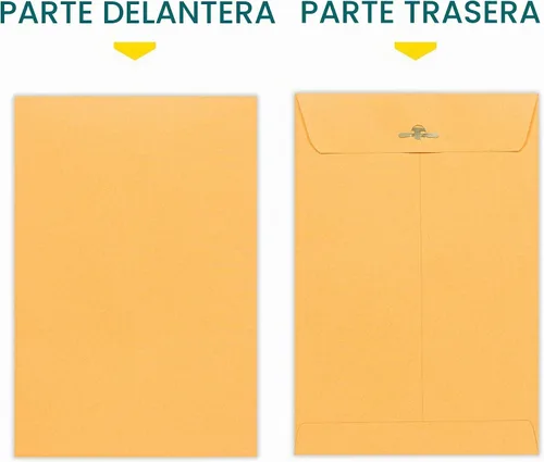 Vista 3 de EnDoc Sobres de cierre – Paquete de 15 sobres de catálogo de papel kraft marrón de 6 x 9 pulgadas con cierre de cierre y sello engomado, sobres