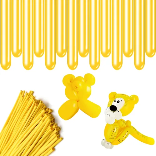 Vista 8 de 100 globos mágicos largos de látex grueso de 260Q para modelar con forma de animal, cumpleaños, payasos (marrón)