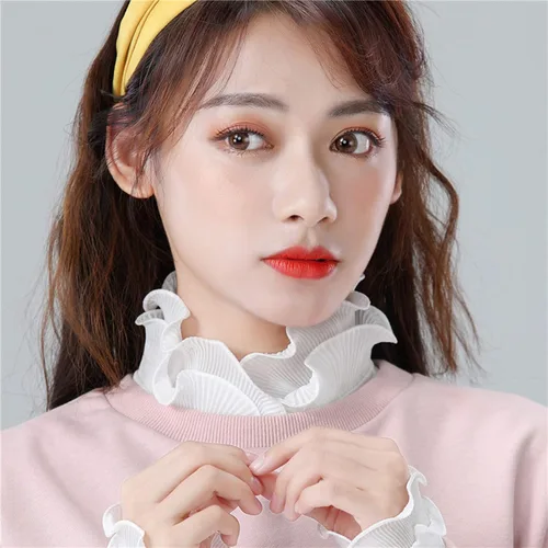 Vista 5 de SUZALA Women Half Shirt for Blouse, Dickey Collar False Fake Collars for Sweater Coat
