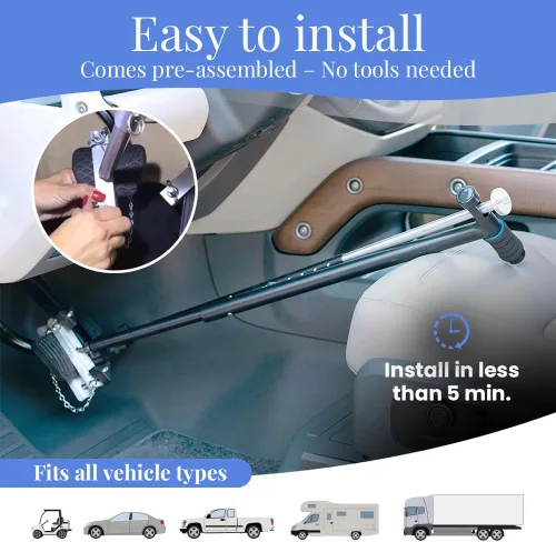 Vista 3 de QuicStick Hand Controls Asistencia de conducción controlada por el pulgar Controles manuales portátiles para vehículos, automóviles, conducción