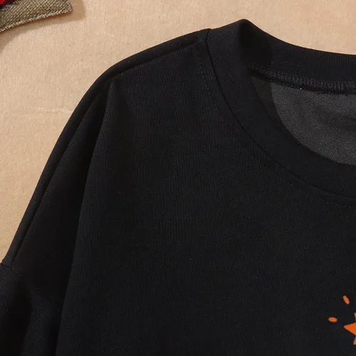 Vista 5 de Sudadera suelta de Navidad de manga larga para mujer con gráficos divertidos y cuello redondo estilo vintage