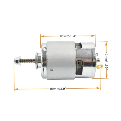 Vista 2 de CHANCS DC 21V 755 Motor de repuesto de alto par motor de CC 775 general para la mayoría de cortadoras de césped inalámbricas de 21 V