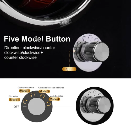 Vista 5 de DUKWIN Enrollador de relojes, bobinadoras de reloj para relojes automáticos con pantalla táctil LCD, caja de reloj automática con control remoto