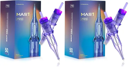 Vista 13 de Mast Tattoo Pro Cartuchos Agujas con Membrana Tamaños Mixtos Caja de 50 Pcs (10RL)