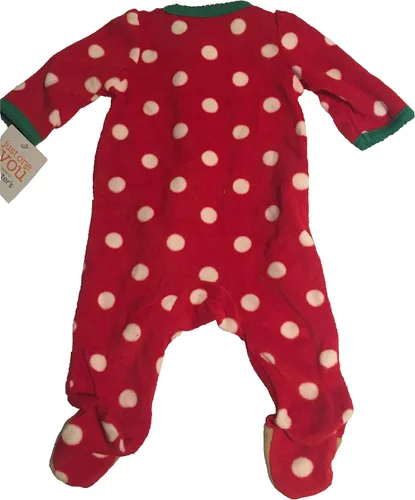 Vista 2 de Carters Infant Girls Red Dot Fleece Reindeer Sleeper Holiday Sleep & Play