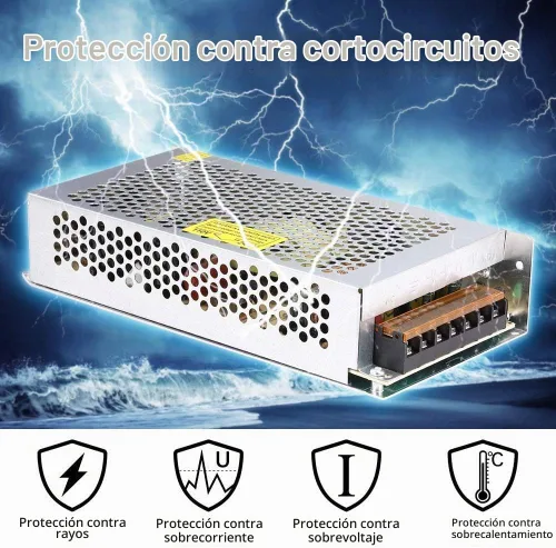 Vista 6 de Fuente de alimentación de 10 A, 120 W, 12 V CC, convertidor universal regulado conmutado de CA de 110 V/220 V a CC, (SMPS) adaptador de controlador