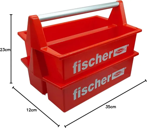 Vista 2 de Fischer - Caja de herramientas (plástico), color rojo
