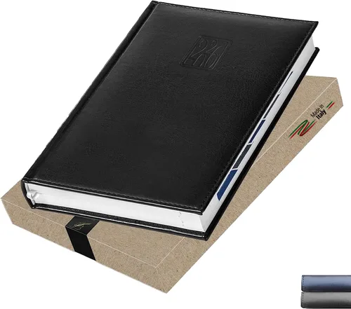 Vista 9 de Agenda diaria 2026 (12.7 x 17.8 cm) - Hecha en Italia, agenda horaria de una página por día, 416 páginas, pestañas y calendario mensual, agenda