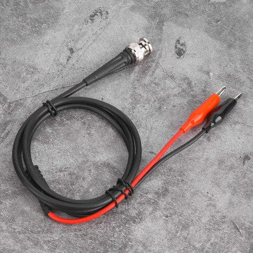 Vista 5 de Cable coaxial con clip BNC, generador de señal de función, accesorios de línea de prueba, 35.4 in, 50 Ω para generador de señal